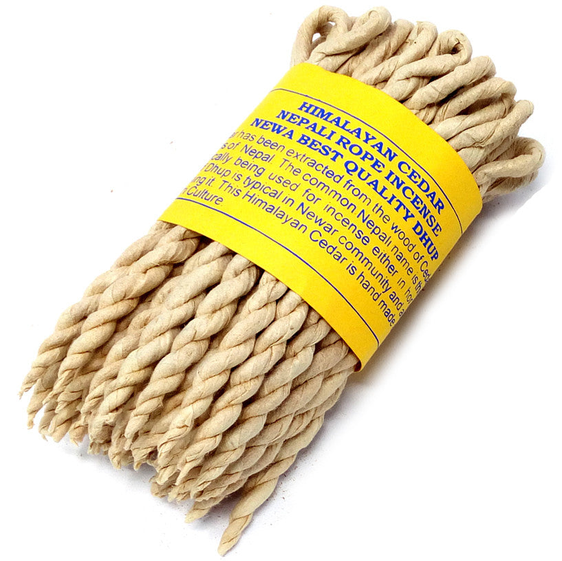 Pure Himalayan Cedar Rope Incense – Sacred Purification & Grounding