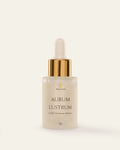 Aurum Lustrum skincare dropper bottle on a white background