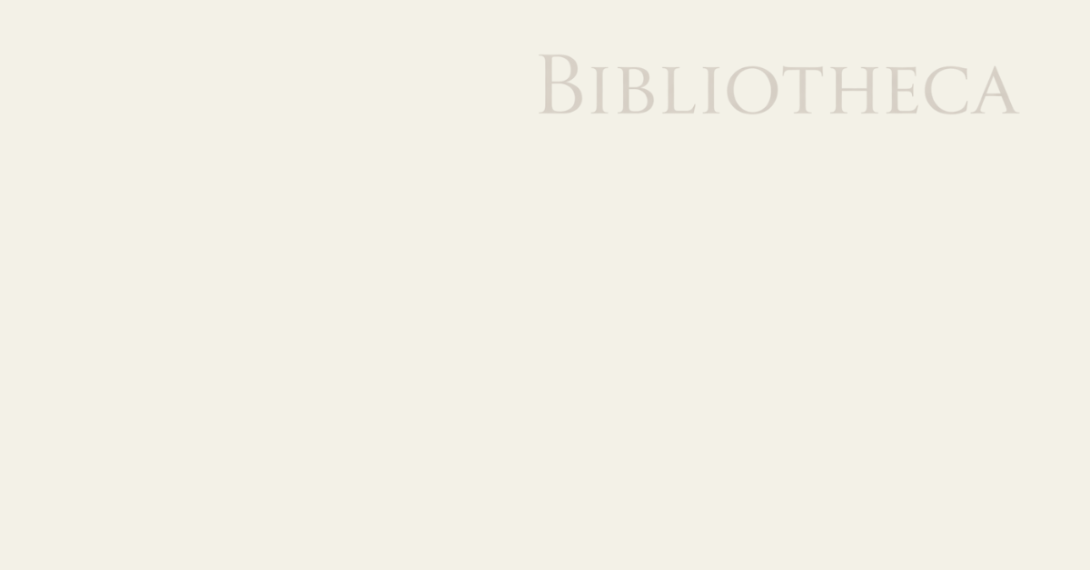 Text 'BIBLIOTHECA' on a light beige background