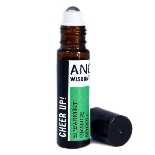 Citrus energy essential oil roll-on with uplifting scent for mood support