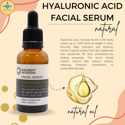 Hyaluronic Acid Serum – Deep Hydration Natural Skincare for Dry & Dehydrated Skin