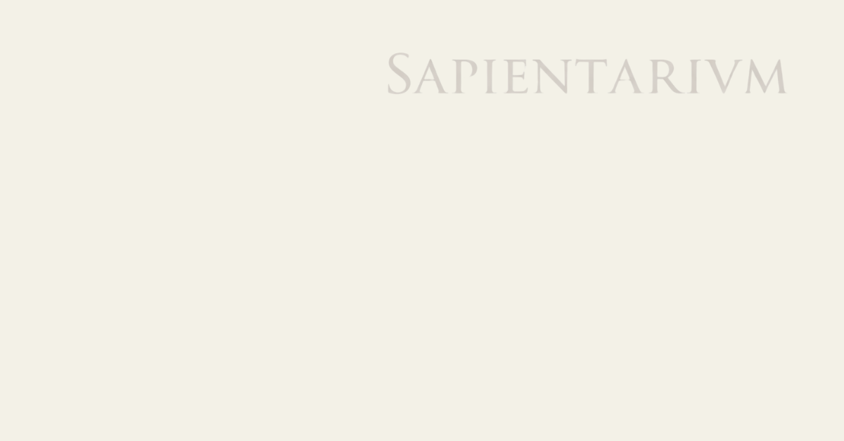 Text 'SAPIENTARIVM' on a light gray background