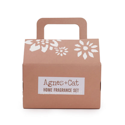 Agnes & Cat Fragrance Gift Set – Moroccan Spice & Amber Oil Burner, Wax Melts & Tealight Candle
