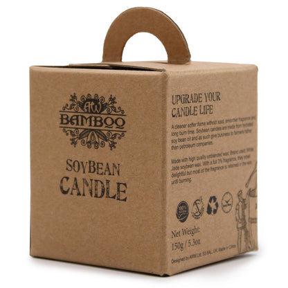 Cucumber & Mint candle packaging made from recycled glass—designed for sustainability and zero-waste home scenting