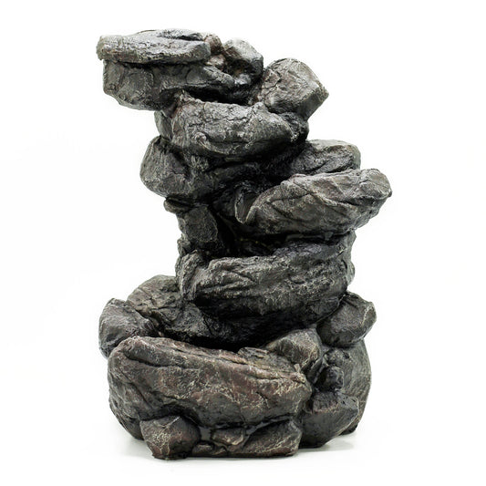 35cm tabletop water fountain with realistic natural rock formation design for indoor relaxation and zen decor