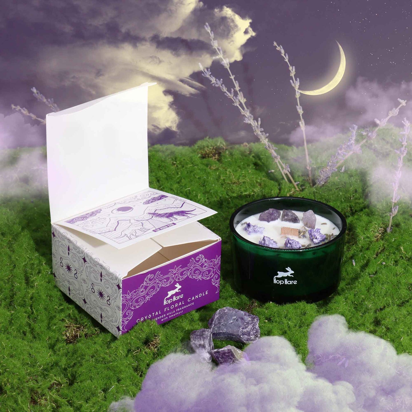 The Moon Candle styled in a sacred space for meditation, dreamwork, and intuitive awakening practices