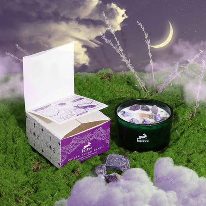 The Moon Candle styled in a sacred space for meditation, dreamwork, and intuitive awakening practices