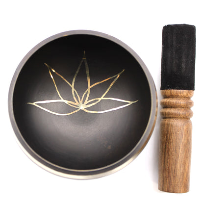 Juego de cuencos cantores con forma de flor de loto